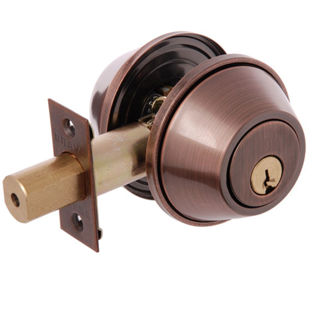 Brava Urban Deadbolt Double Cylinder D392AC - Antique Copper