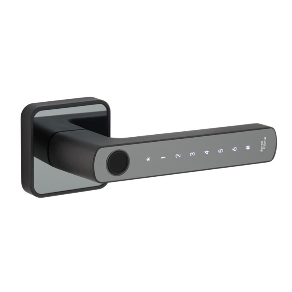 DormaKaba Rosé Biometric Digital Door Handle, Black, 60MM BACKSET