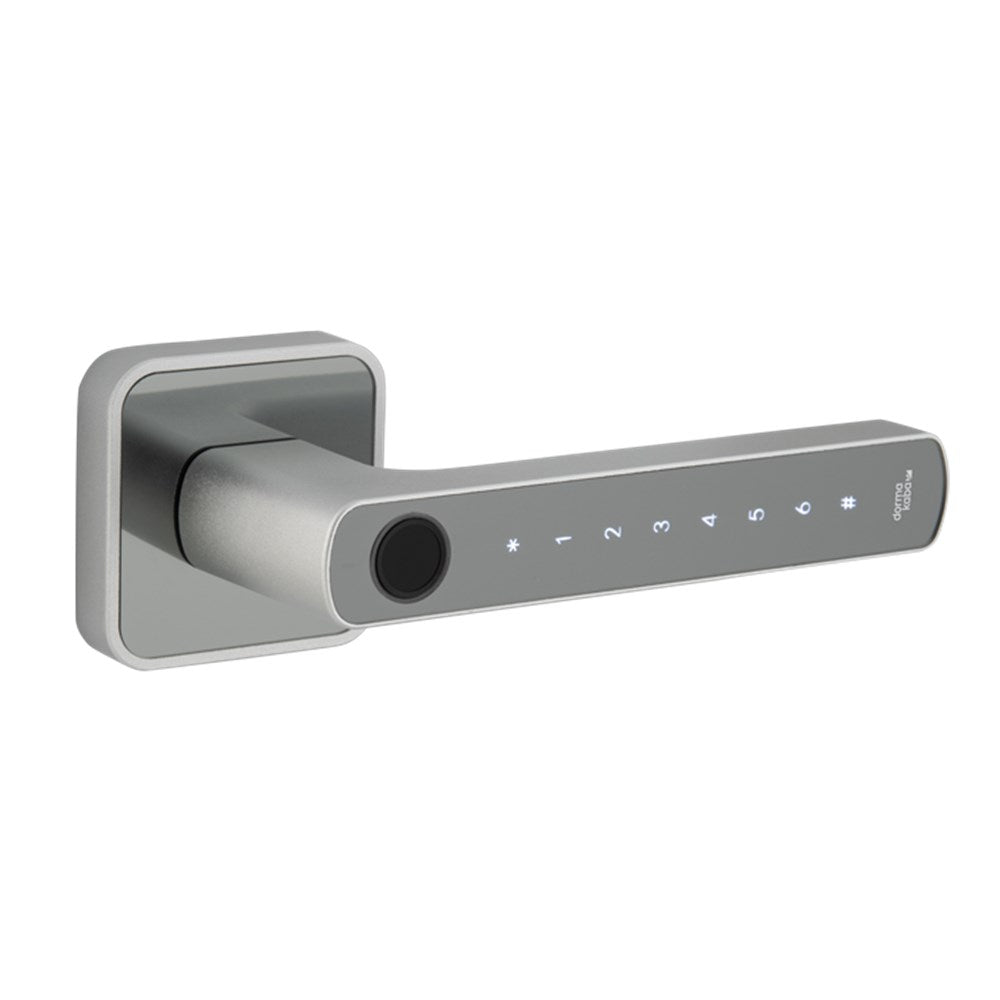 DormaKaba Rosé Biometric Digital Door Handle, Silver, 60MM BACKSET