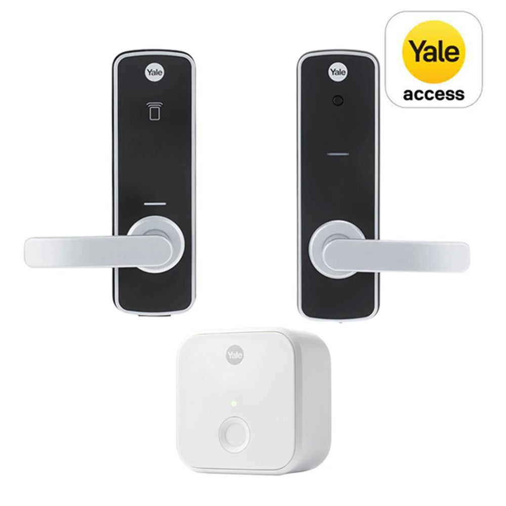 Yale Unity Entrance Lock with Connect Bridge Silver - YUR/DEL/BDG/SIL